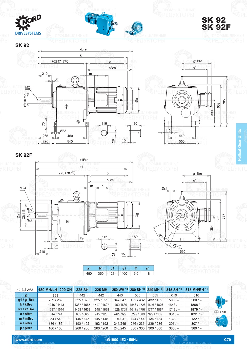 Мотор-редуктор Nord SK 92 Nord SK 92